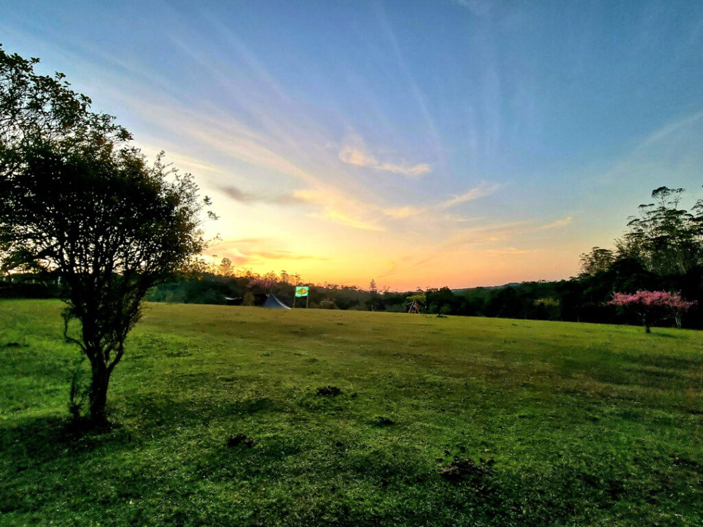 Entardecer na Fazenda Planeta Natureza - Local onde foi realizado o III Hupur Bushcfraft 2022